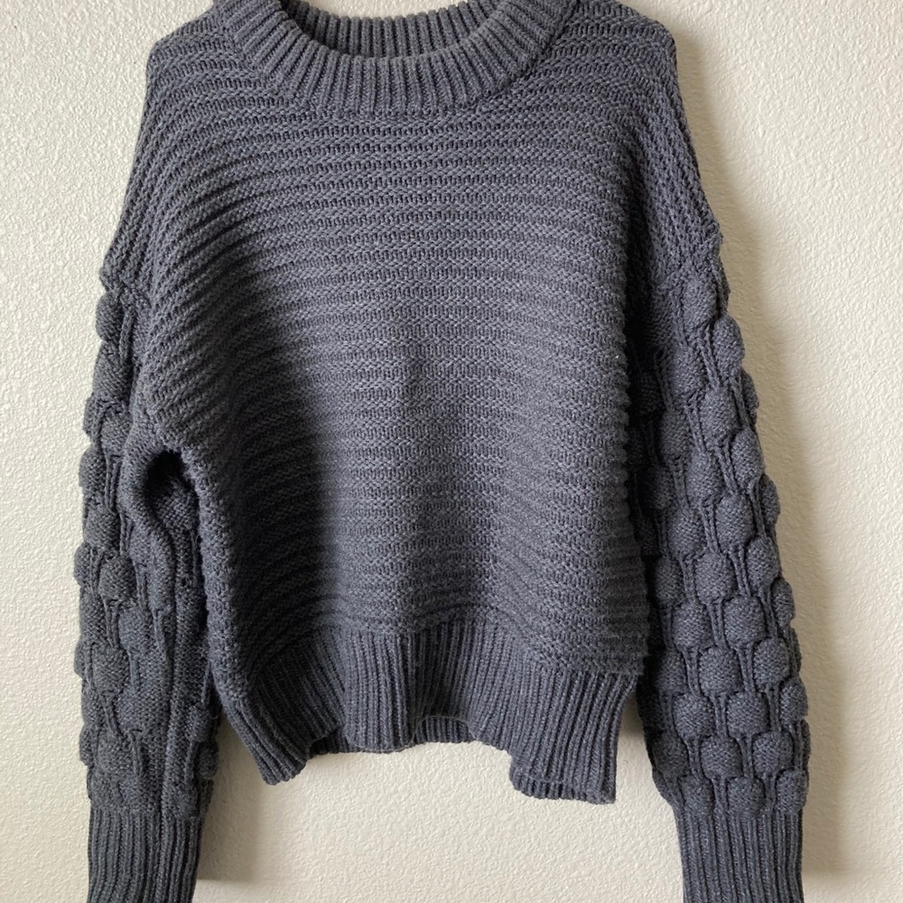 Elodie Bubble Sleeve Pullover Sweater